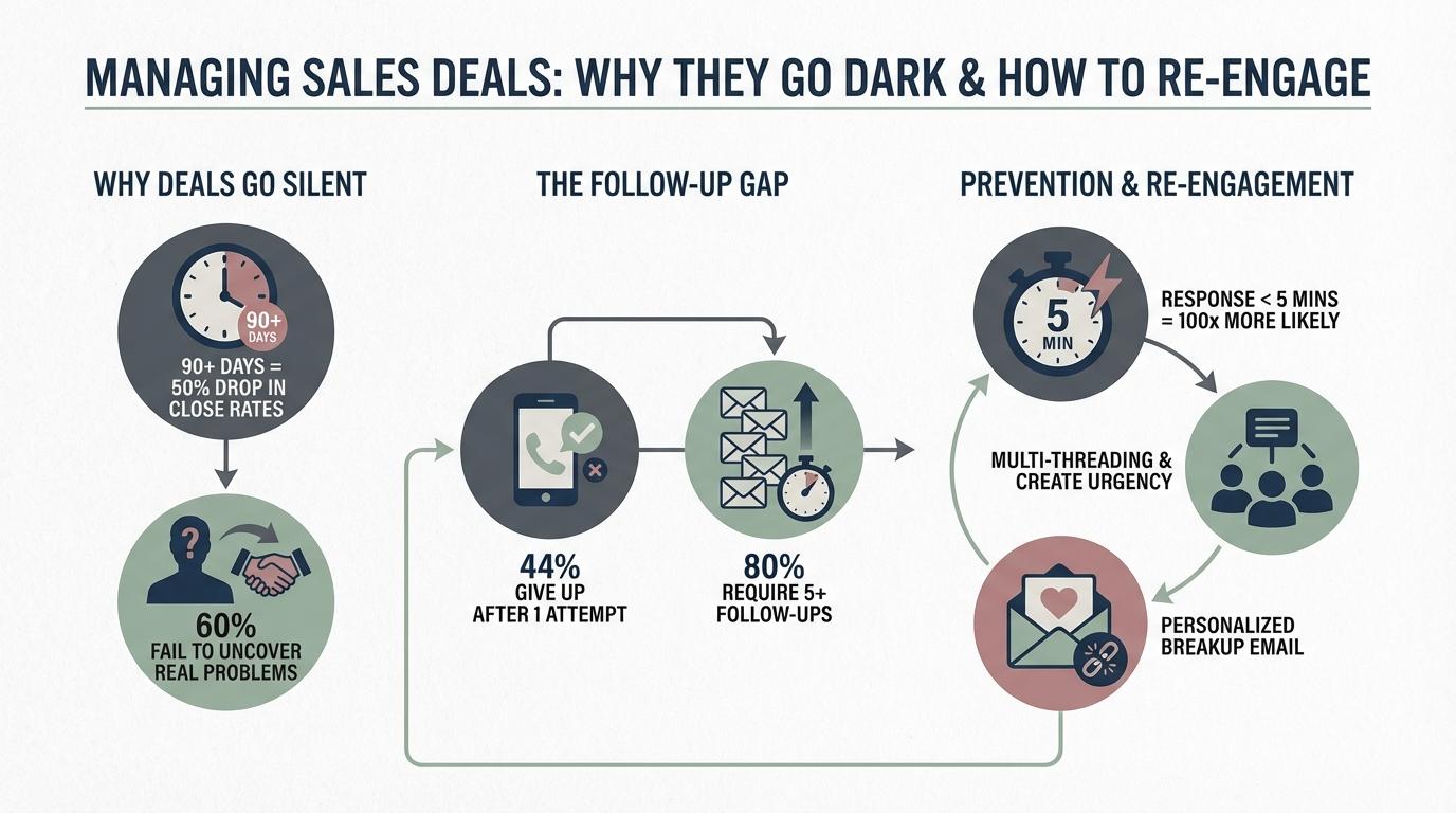 B2B deal re-engagement strategies and follow-up timing